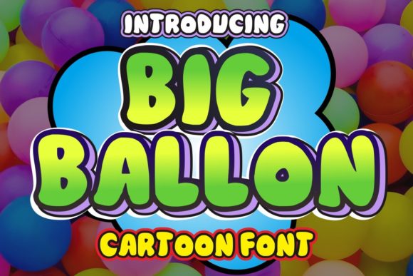 Big Ballon Font for Handmade Projects and Creative Designs