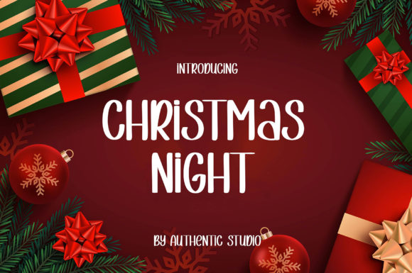 Christmas Night Font for Handmade Holiday Creations