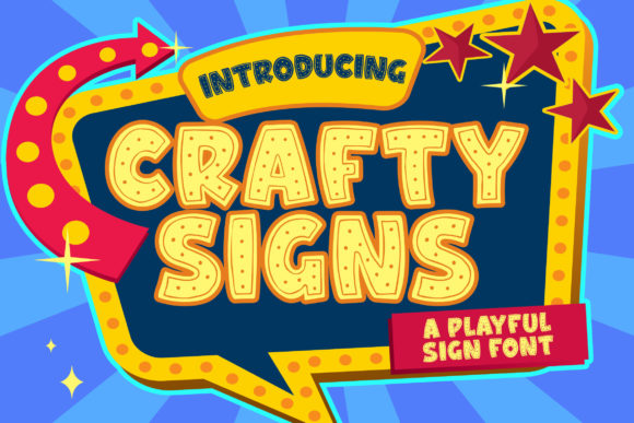 Crafty Signs: A Playful Display Font for Bold Branding