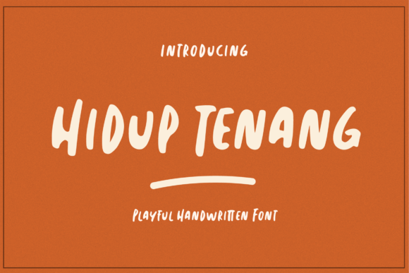 Hidup Tenang: A Whimsical Display Font for Creative Projects