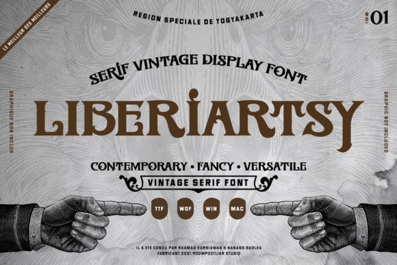Liberiartsy: A Vintage-Styled Display Font for Bold Branding