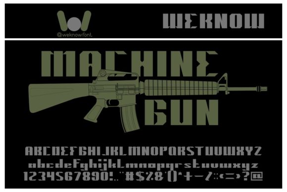 Machine Gun Font for Bold Editorial Designs