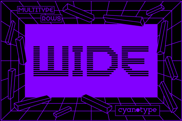 MultiType Rows Wide: A Pixelated Display Font for Bold Branding