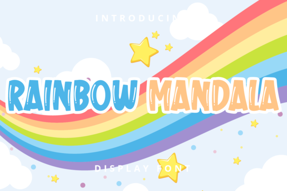 Rainbow Mandala Font for Branding and Creative Projects
