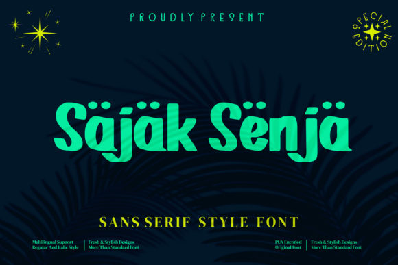 Sajak Senja Display Font for Web Design