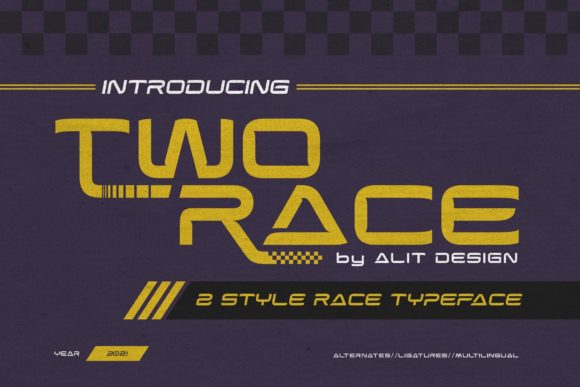 Two Race: A Bold Display Font for Modern Branding