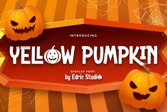 Yellow Pumpkin Font for Spooky Branding and Creative Projects